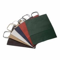 TORBA PAPIEROWA CZARNA Z UCHWYTEM SKRĘCANYM 25X11X32 