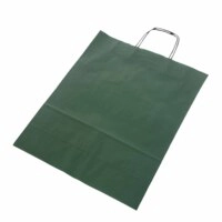 TORBA PAPIEROWA ZIELONA Z UCHWYTEM SKRĘCANYM 25X11X32  -  Opakowania papierowe