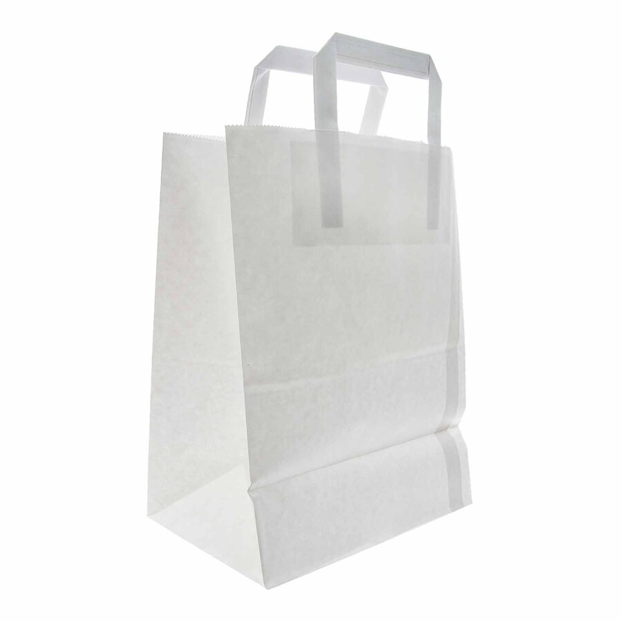 TORBA Z UCHEM PŁASKIM BIAŁA 32X22X24,5 - Opakowania papierowe