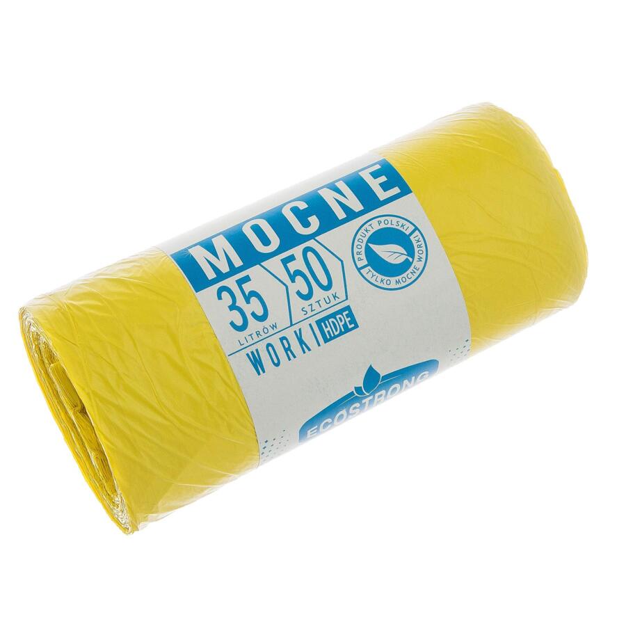 WORKI NA ŚMIECI HD 35L A50 ŻÓŁTE - Opakowania foliowe
