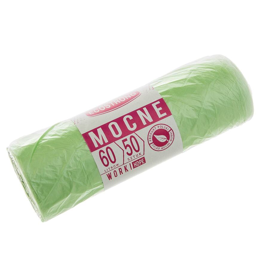 WORKI NA ŚMIECI HD 60L A50 ZIELONE - Opakowania foliowe